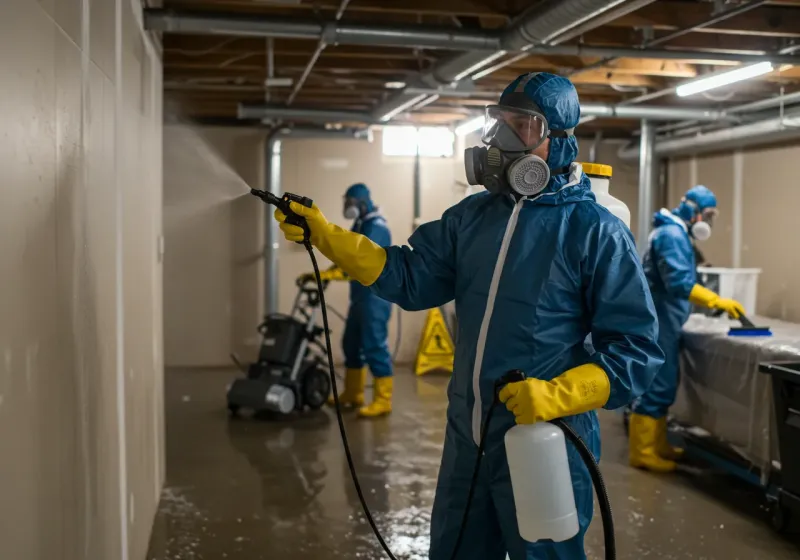 Basement Sanitization and Antimicrobial Treatment process in Wadena, MN