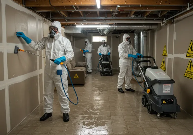 Basement Moisture Removal and Structural Drying process in Wadena, MN